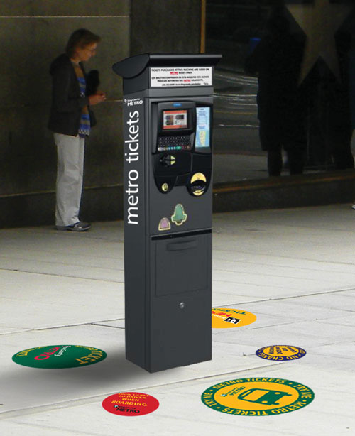 Conceptual photo of the ticket vending machine.