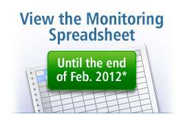 View the Monitoring Spreadsheet until February 29, 2012