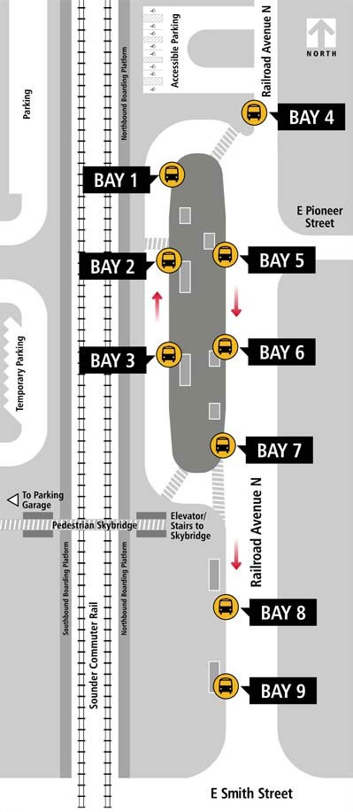 Kent Station Transit Center Boarding Locations