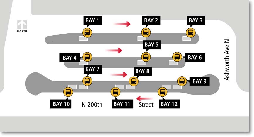 Aurora Village Transit Center boarding locations