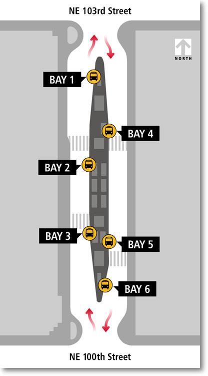 Northgate Transit Center boarding locations