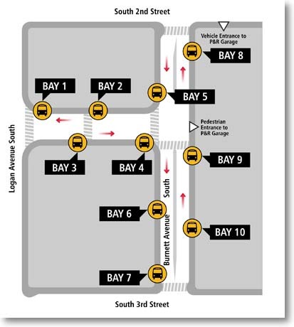 Renton Transit Center boarding locations