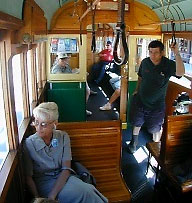 inside the Waterfront Streetcar