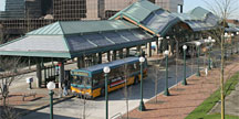 Bus at transit center