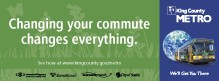 Change the Way You Commute bus sign