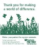 Thank you for making a world of difference bus sign